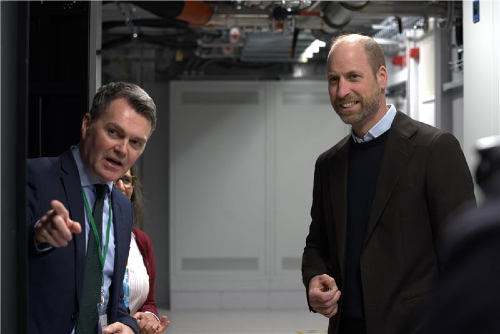 The Prince of Wales being shown Isambard-AI by Simon McIntosh-Smith, Director of BriCS.